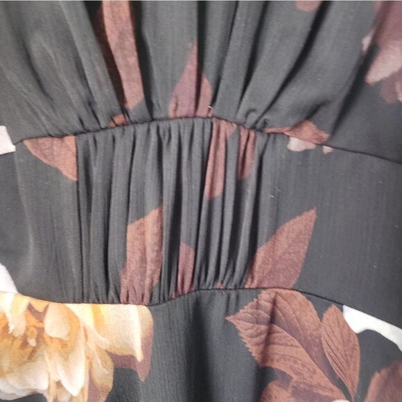 Calvin Klein fit and flare midi dress sheer sleeves lined new with tags size 2 - Picture 4 of 13